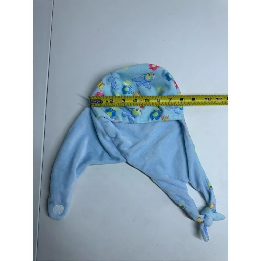 Disney Parks Blue Hei Hei Moana Fleece Lined Chin Strap Baby Infant Hat EUC OS